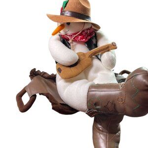 Cowboy Plush with Saddle Weighted to Sit on Mantel Western Decoration u 16 in u
